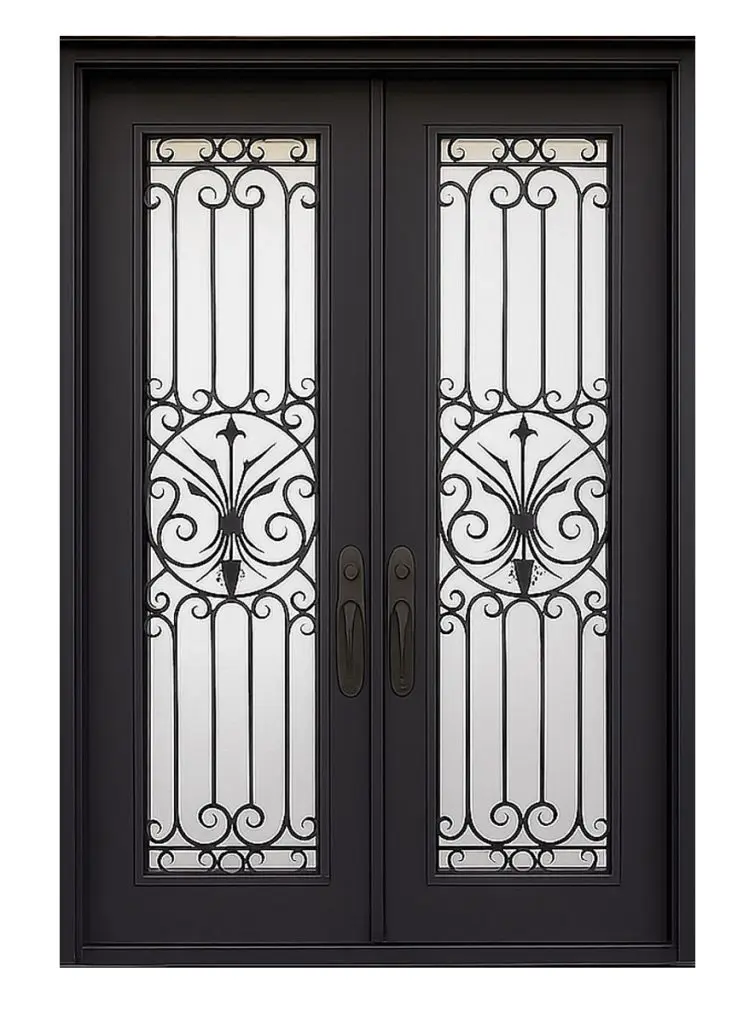 Nova Royal Series Wrought Iron Custom Exterior Door Style 222