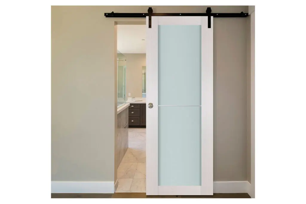 Nova 1 Lite 1H White Wenge Wood Laminated Modern Interior Door - Barn Door