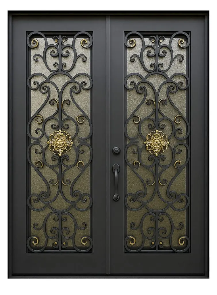 Nova Royal Series Wrought Iron Custom Exterior Door Style 097