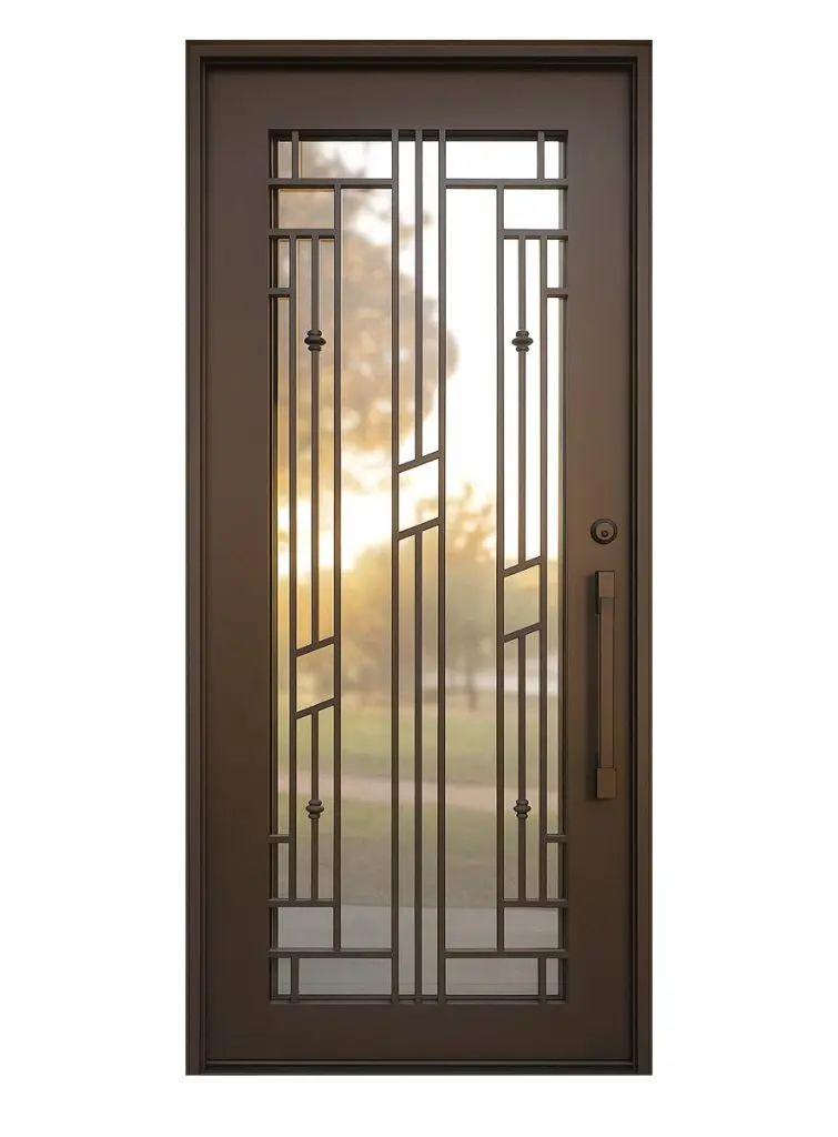 Nova Royal Series Wrought Iron Custom Exterior Door Style 024