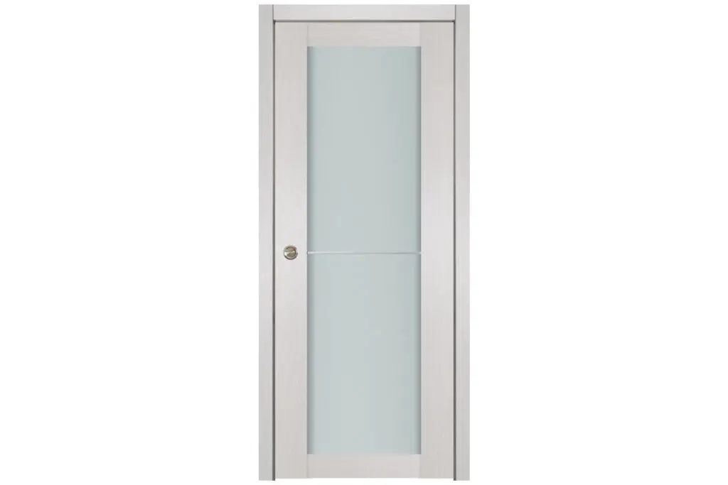 Nova 1 Lite 1H White Wenge Wood Laminated Modern Interior Door - Single Pocket