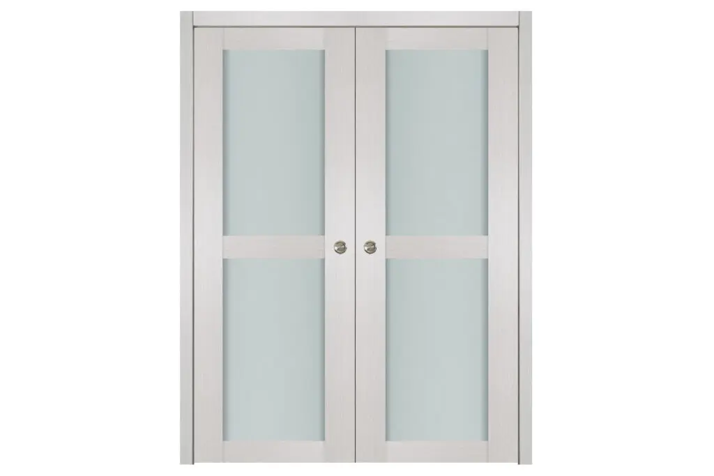 Nova 2 Lite White Wenge Wood Laminated Modern Interior Door - Double Pocket