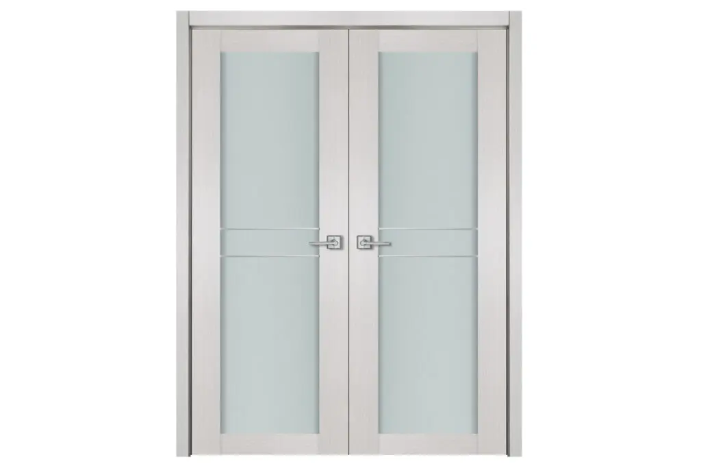 Nova 1 Lite 2HC White Wenge Wood Laminated Modern Interior Door - Double Door