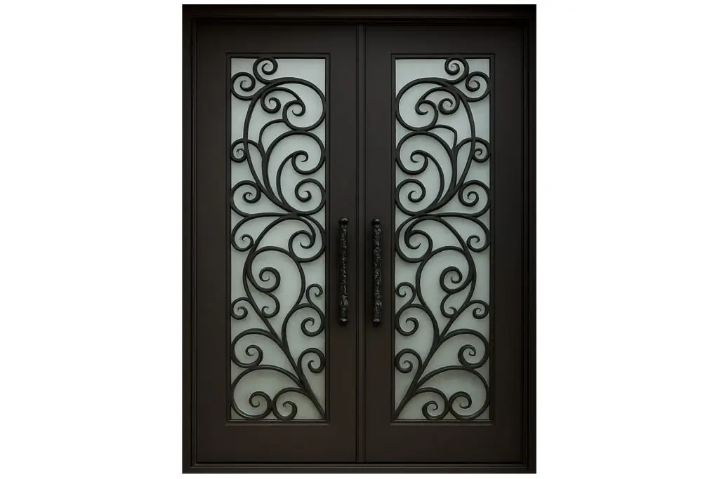 Nova Royal Series Wrought Iron Custom Exterior Door Style 128