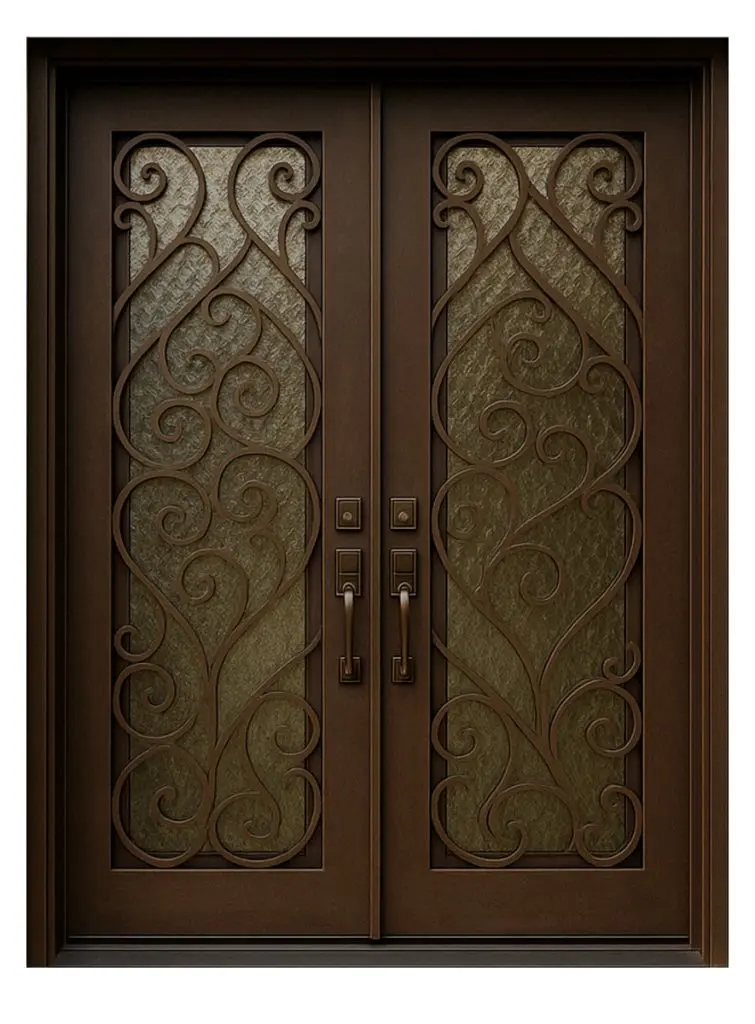 Nova Royal Series Wrought Iron Custom Exterior Door Style 140