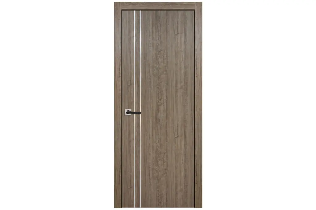 Nova HG-002V Dark Aloe Wood Laminated Modern Interior Door - Single Door