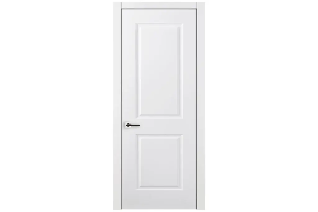 Nova 2 Panel Soft White Laminated Traditional interior Door - Single Door