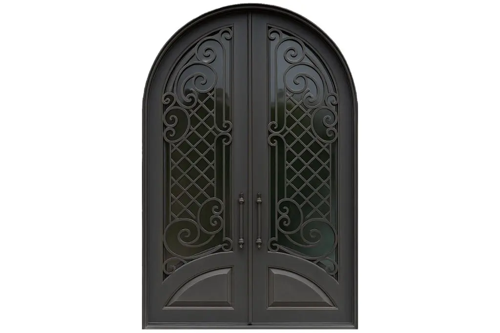 Nova Royal Series Wrought Iron Custom Exterior Door Style 196