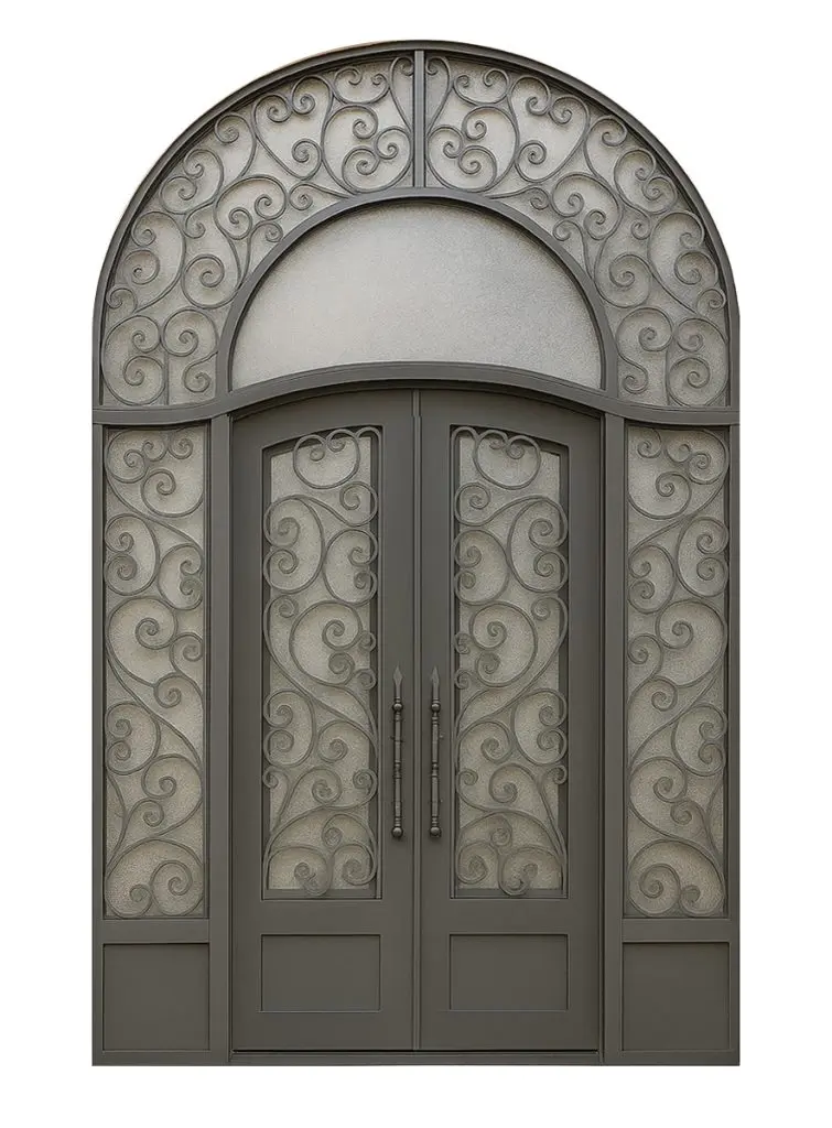 Nova Royal Series Wrought Iron Custom Exterior Door Style 352
