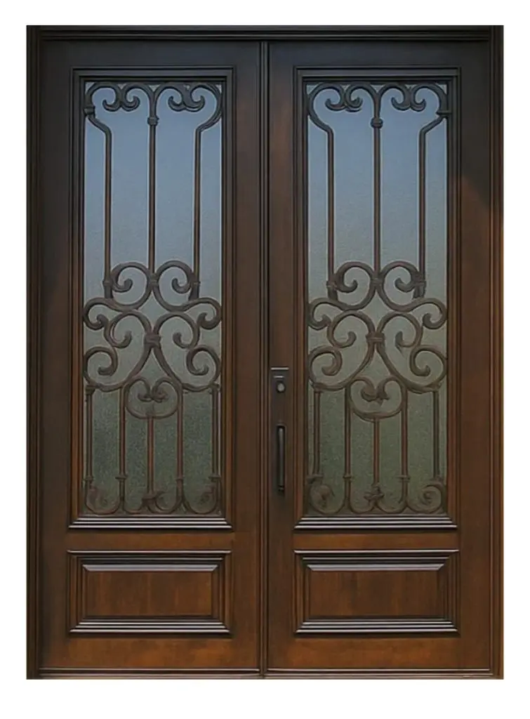 Nova Royal Series Wrought Iron Custom Exterior Door Style 141