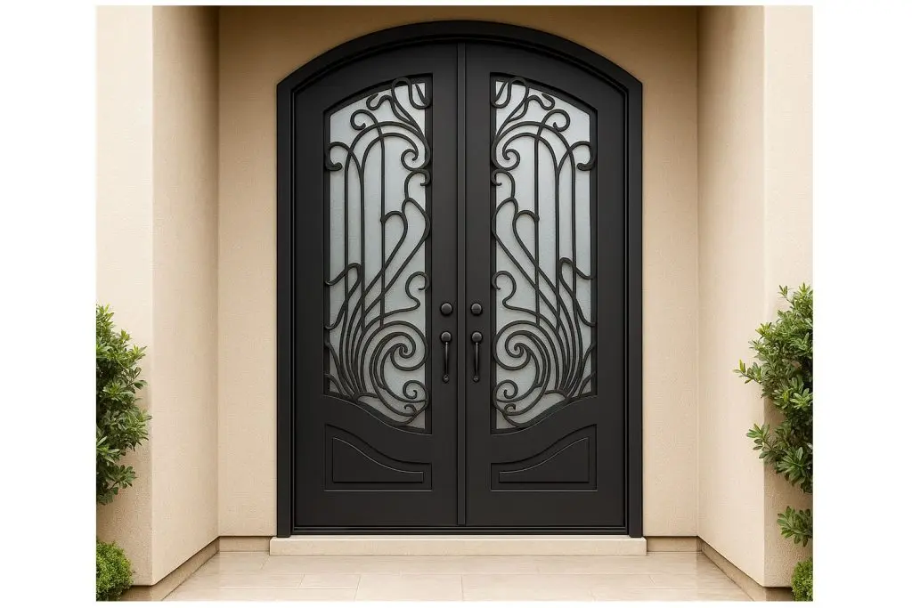 Nova Royal Series Wrought Iron Custom Exterior Door Style 213