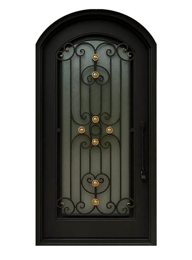 Nova Royal Series Wrought Iron Custom Exterior Door Style 204