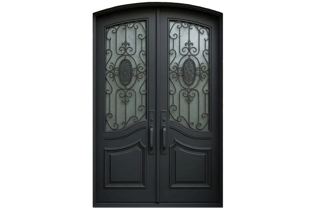 Nova Royal Series Wrought Iron Custom Exterior Door Style 114