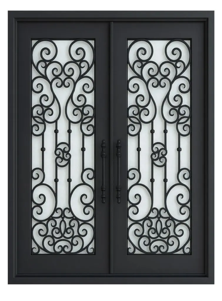 Nova Royal Series Wrought Iron Custom Exterior Door Style 096