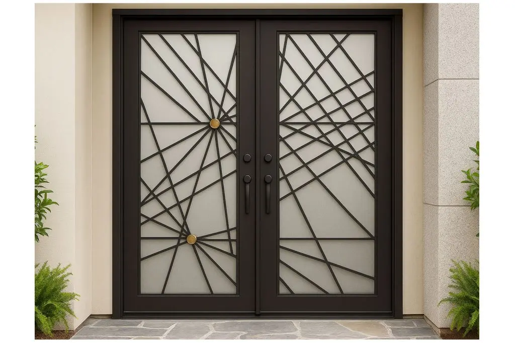 Nova Royal Series Wrought Iron Custom Exterior Door Style 214