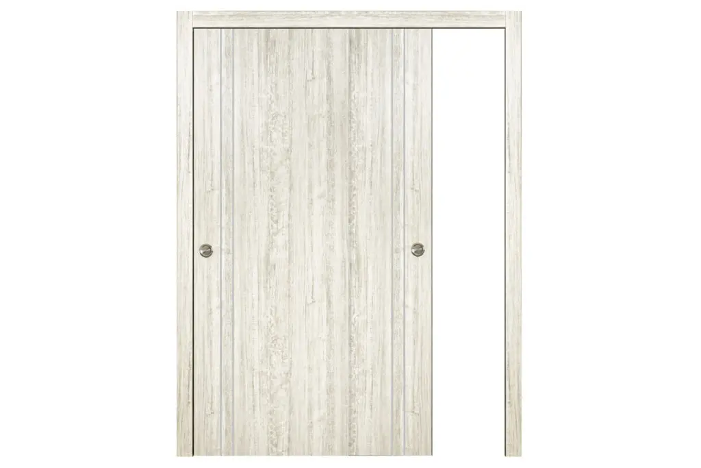 Nova HG-002V Light Aloe Wood Laminated Modern Interior Door - Bypass Door