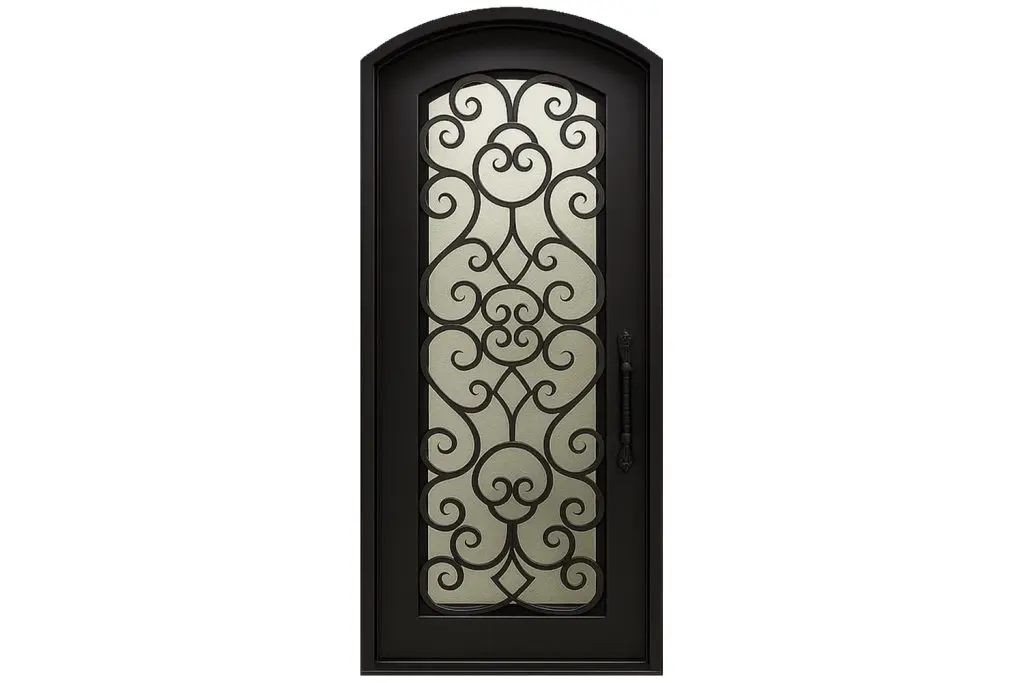 Nova Royal Series Wrought Iron Custom Exterior Door Style 203