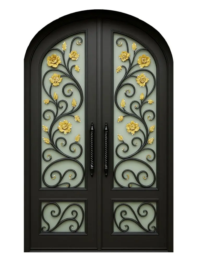 Nova Royal Series Wrought Iron Custom Exterior Door Style 107