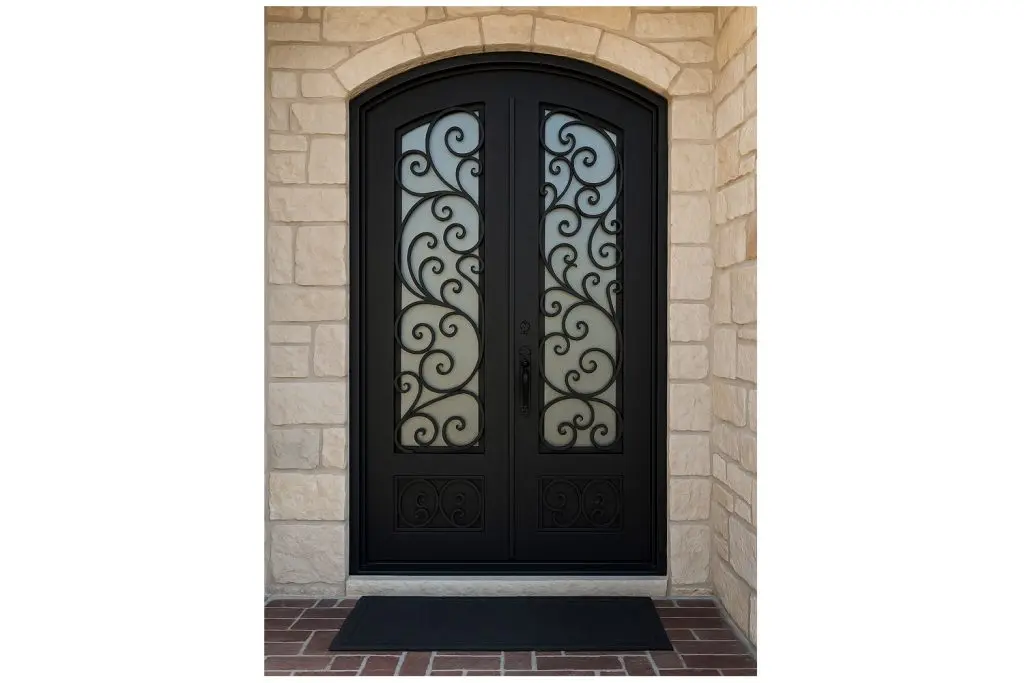 Nova Royal Series Wrought Iron Custom Exterior Door Style 058