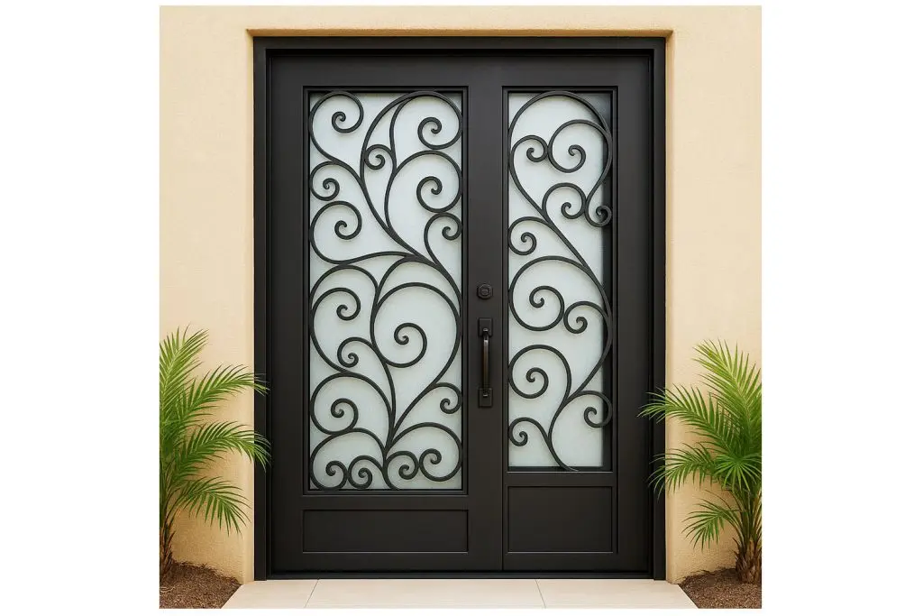 Nova Royal Series Wrought Iron Custom Exterior Door Style 233