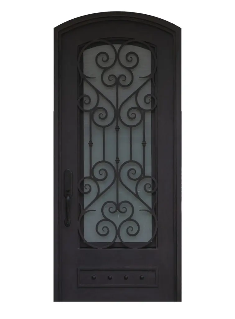 Nova Royal Series Wrought Iron Custom Exterior Door Style 038