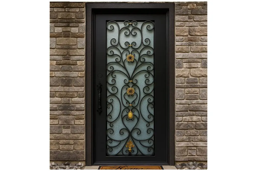 Nova Royal Series Wrought Iron Custom Exterior Door Style 220