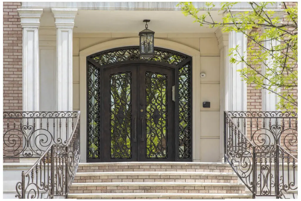 Nova Royal Series Wrought Iron Custom Exterior Door Style 048