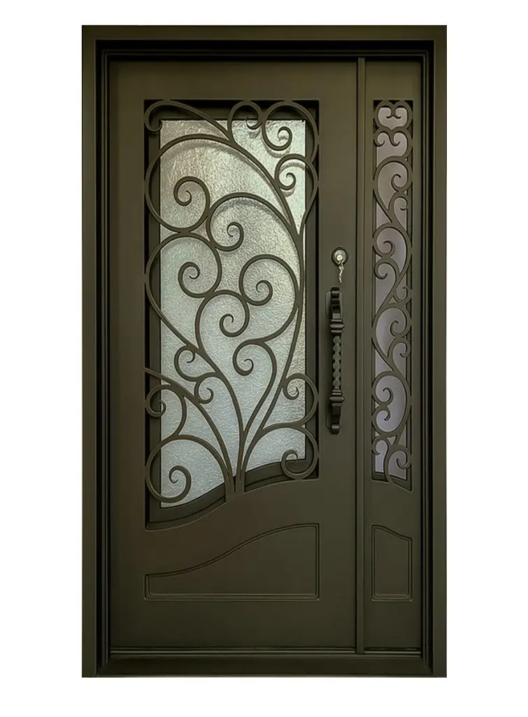 Nova Royal Series Wrought Iron Custom Exterior Door Style 322