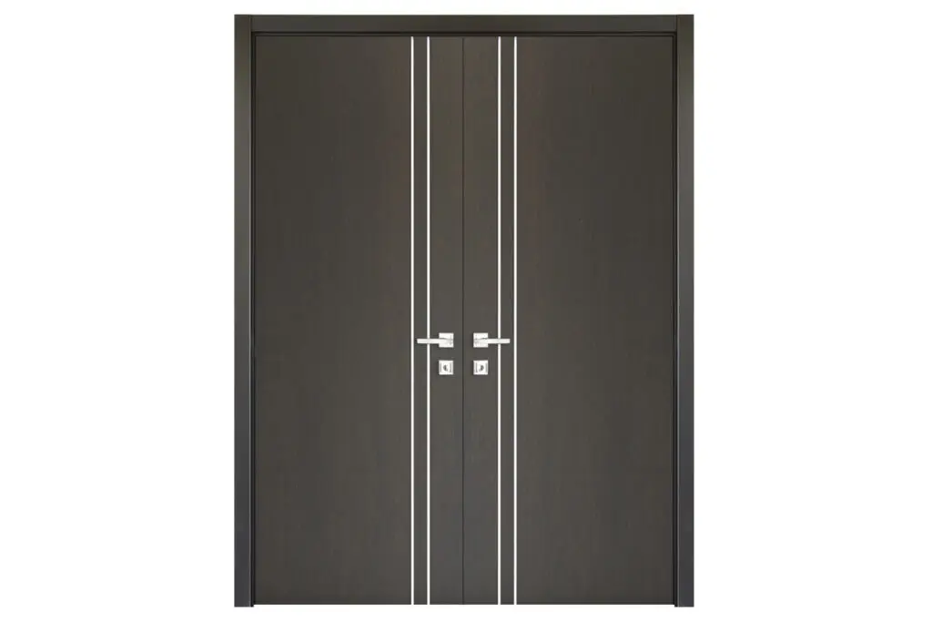 Nova HG-002V Japan Oak Laminated Modern Interior Door - Double Door