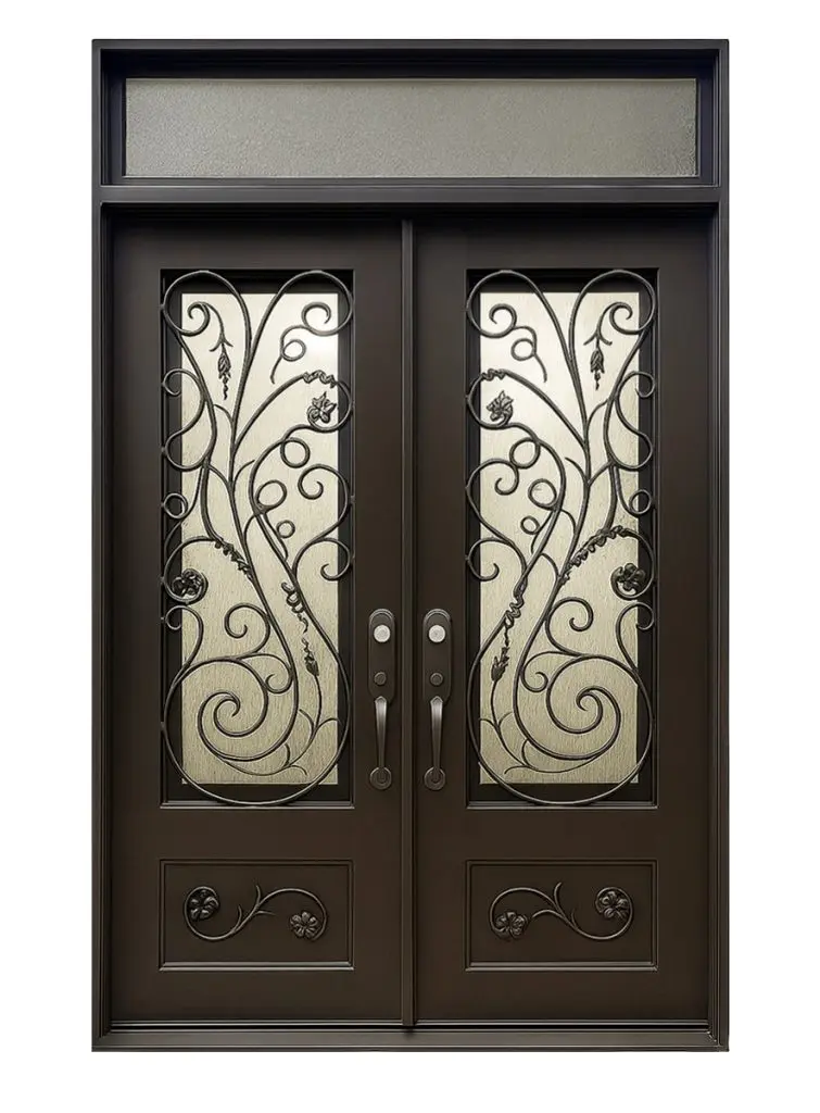 Nova Royal Series Wrought Iron Custom Exterior Door Style 321