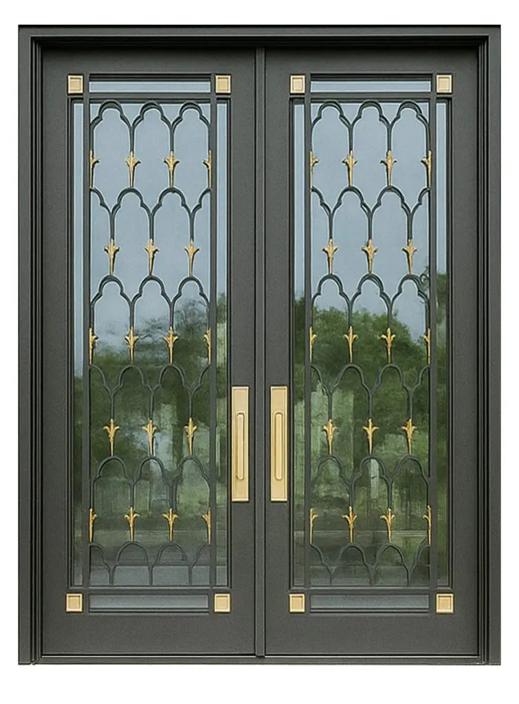 Nova Royal Series Wrought Iron Custom Exterior Door Style 297