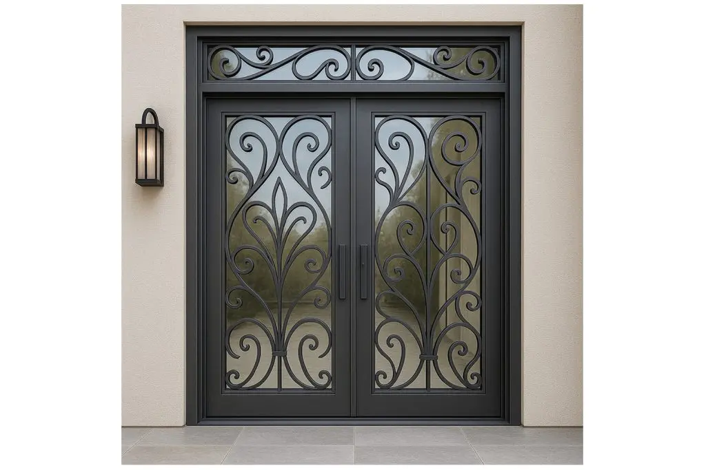 Nova Royal Series Wrought Iron Custom Exterior Door Style 324