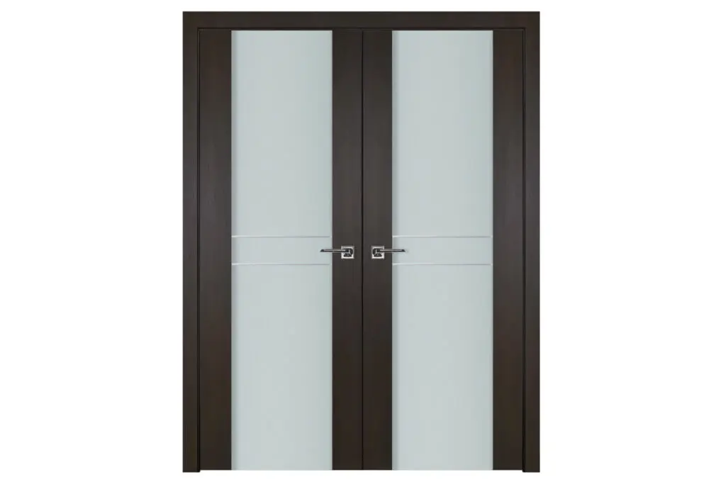Nova Italia Vetro 2HC Premium Wenge Laminate Interior Door - Double Door