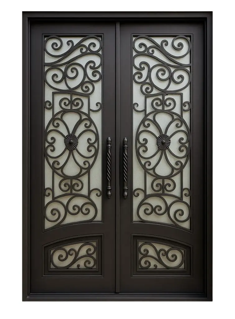 Nova Royal Series Wrought Iron Custom Exterior Door Style 077