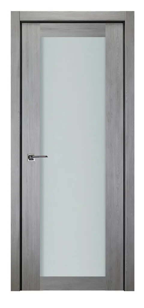 Nova Italia Vetro 1 Lite Light Grey Laminate Interior Door
