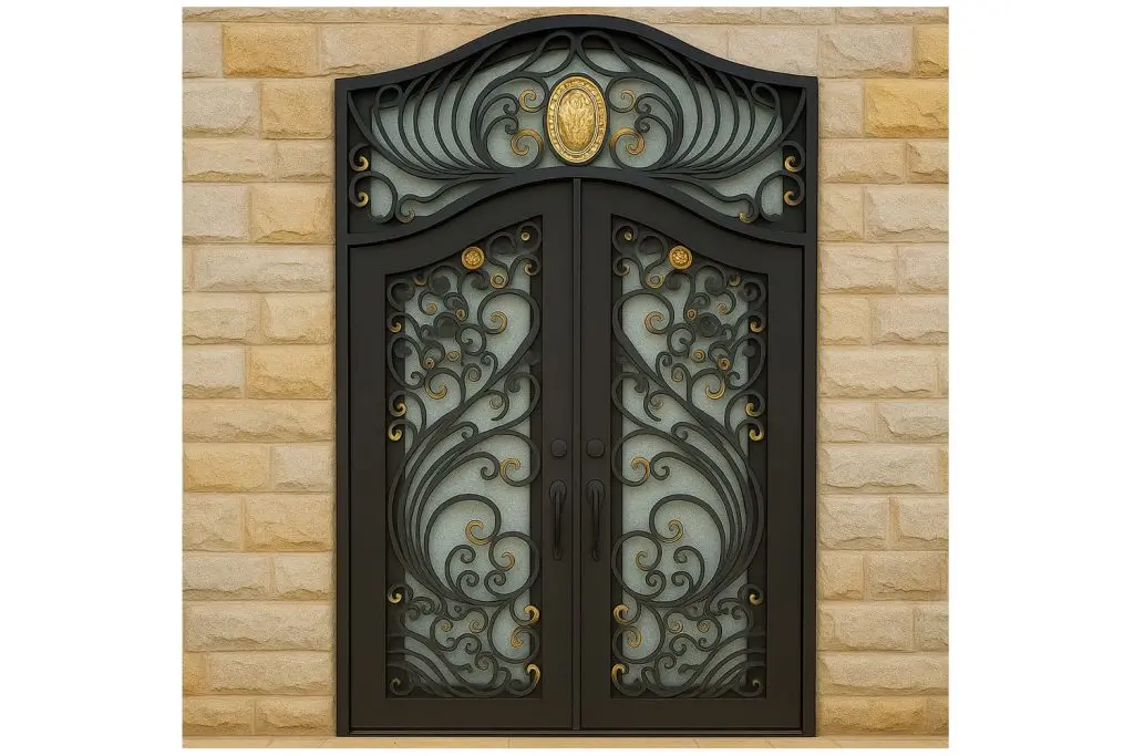 Nova Royal Series Wrought Iron Custom Exterior Door Style 211