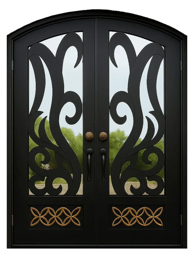 Nova Royal Series Wrought Iron Custom Exterior Door Style 216