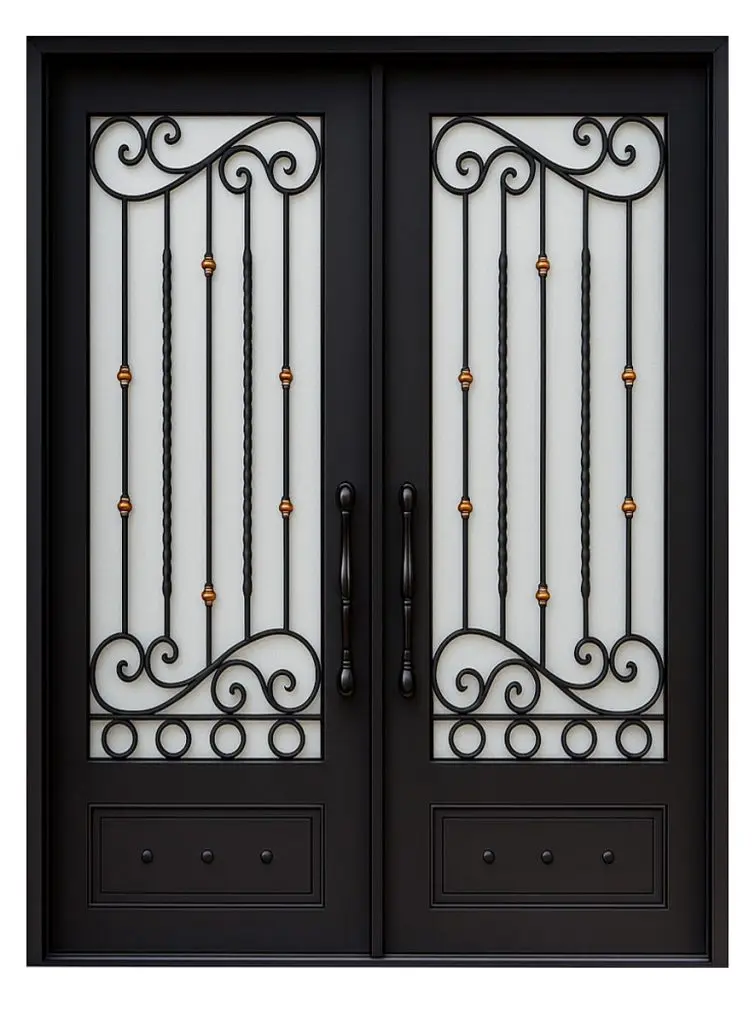 Nova Royal Series Wrought Iron Custom Exterior Door Style 180