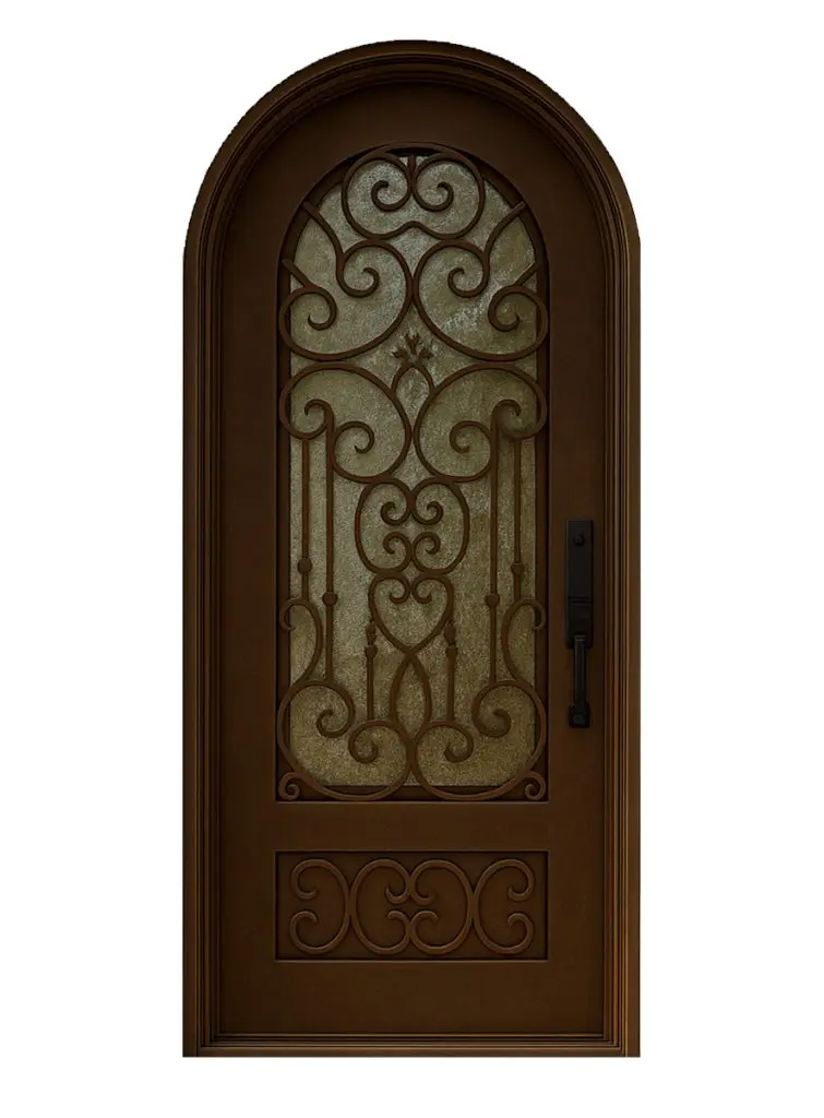 Nova Royal Series Wrought Iron Custom Exterior Door Style 117