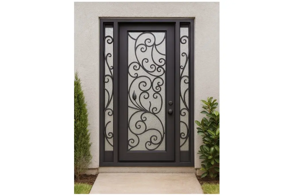 Nova Royal Series Wrought Iron Custom Exterior Door Style 103