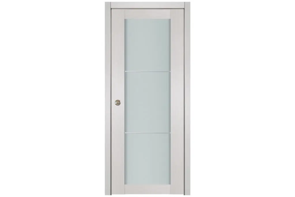 Nova 1 Lite 2H White Wenge Wood Laminated Modern Interior Door - Single Pocket