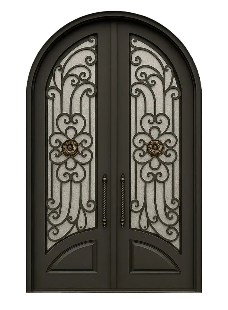 Nova Royal Series Wrought Iron Custom Exterior Door Style 195