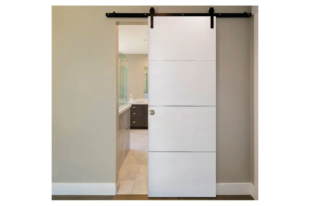 Nova HG-008 White Wenge Laminated Modern Interior Door - Barn Door