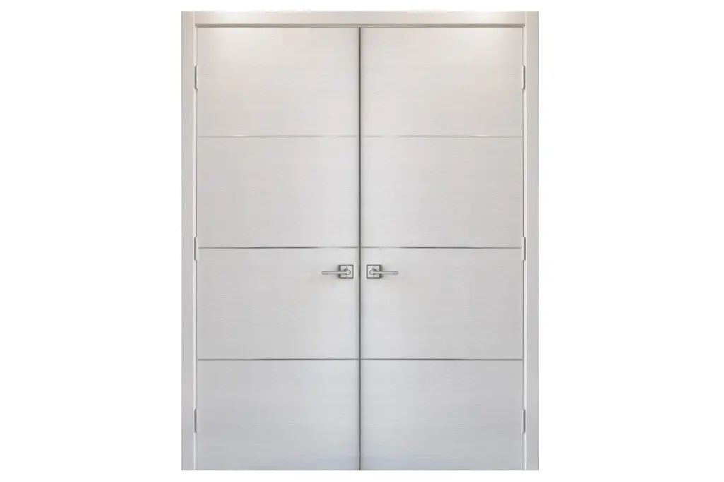 Nova HG-008 White Wenge Laminated Modern Interior Door - Double Door