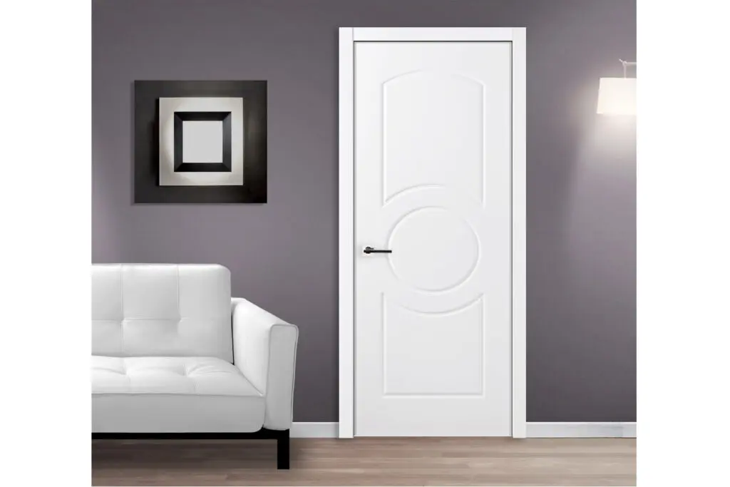 Nova Ovalo Soft White Laminated Traditional interior Door