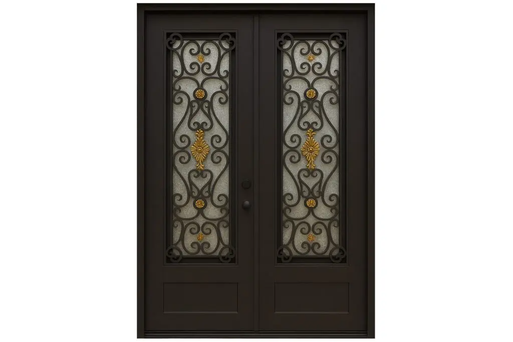 Nova Royal Series Wrought Iron Custom Exterior Door Style 069