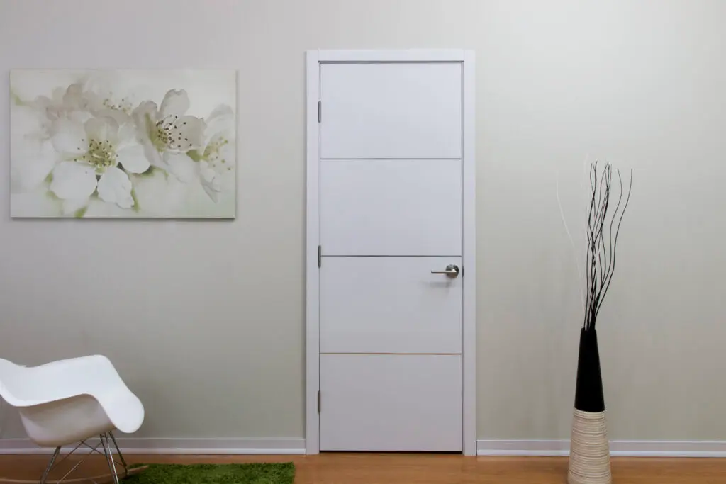 Nova HG-008 White Drawing Laminated Modern Interior Door