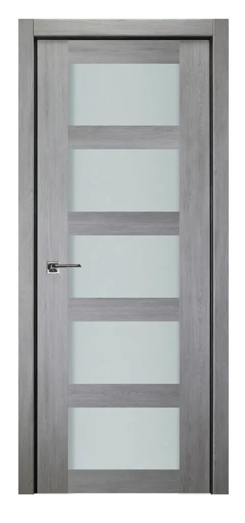 Nova Italia Vetro 5 Lite Light Grey Laminate Interior Door