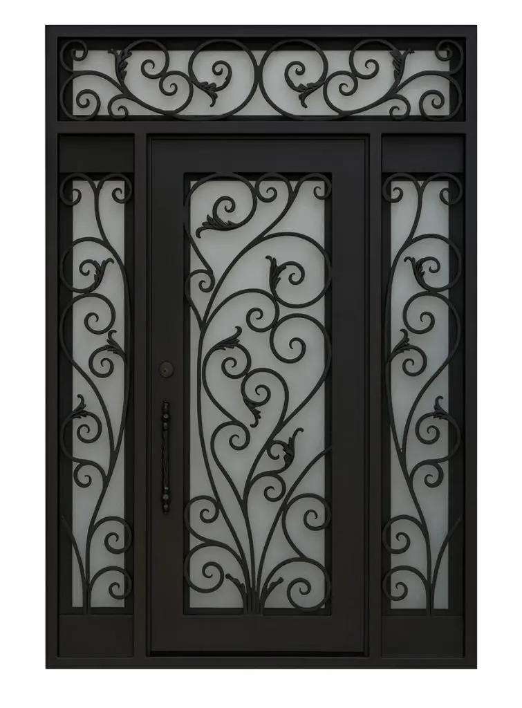 Nova Royal Series Wrought Iron Custom Exterior Door Style 121