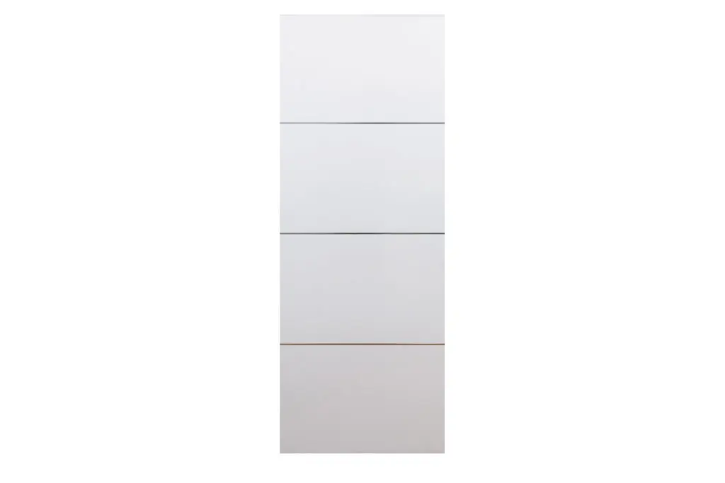 Nova HG-008 White Drawing Laminated Modern Interior Door - Slab